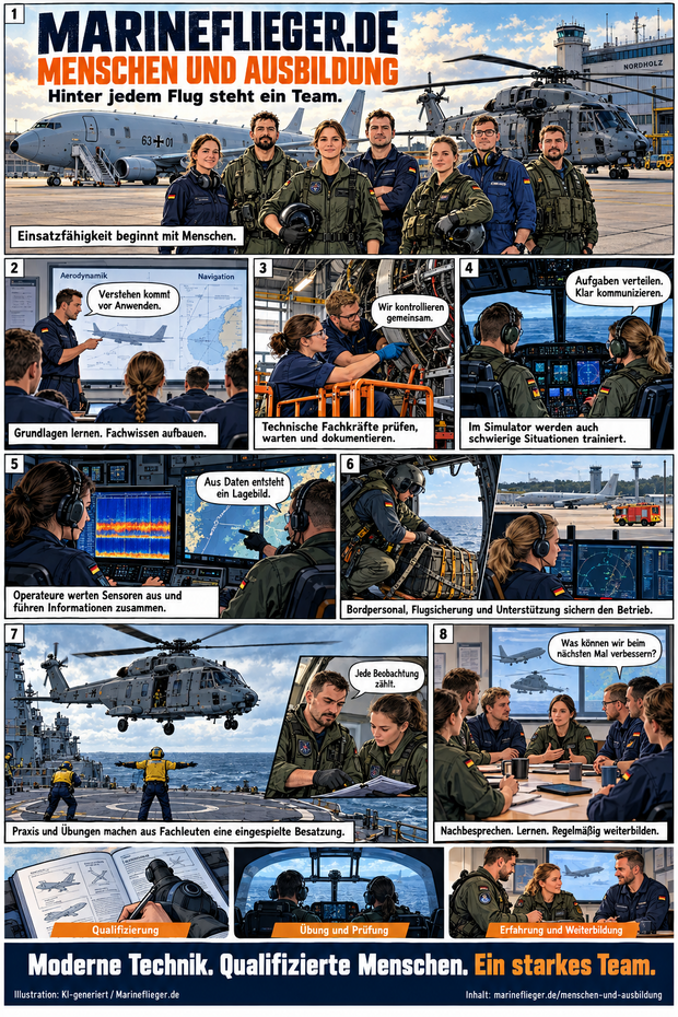Menschen und Ausbildung bei Marinefliegern