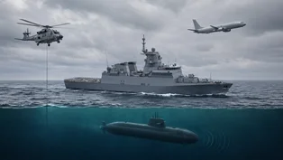 Zusammenarbeit zwischen Marinefliegern, Fregatten und U-Booten.
