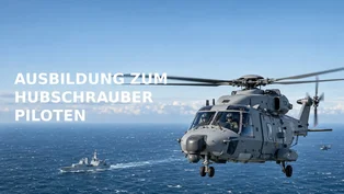 Marinehubschrauber mit Flugschüler und Ausbilder während eines Trainingsfluges über der Nordsee