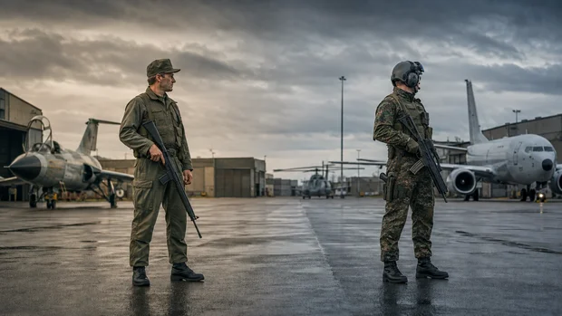 Historische und moderne Handwaffen der Marineflieger mit G3, P1, G36, P8 und G95 im Vergleich