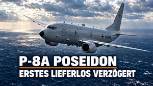 Deutsche P-8A Poseidon im Flug über der Nordsee