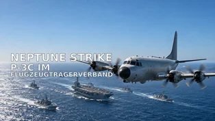 P-3C Orion über einem multinationalen Flugzeugträgerverband im Mittelmeer bei Neptune Strike