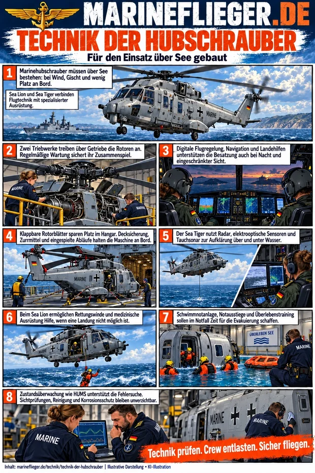 Technik der Hubschrauber.