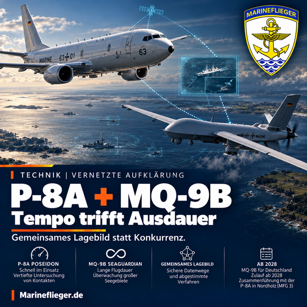 Zusammenarbeit zwischen P-8A und MQ-9B